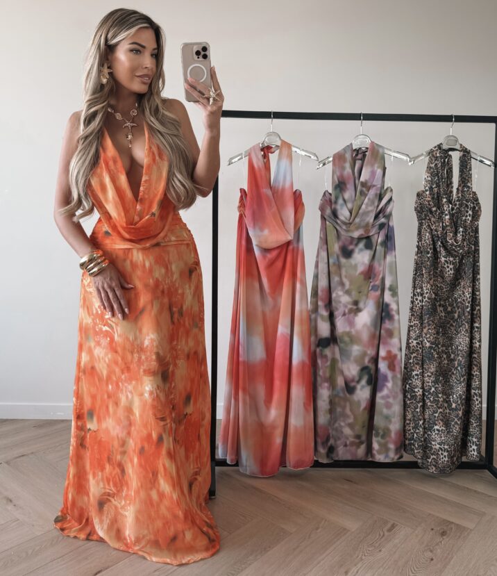 Sunset Long Dress - orange
