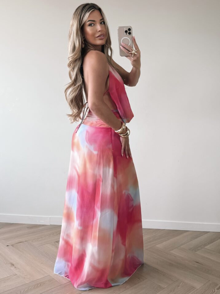 Sunset Long Dress - pink