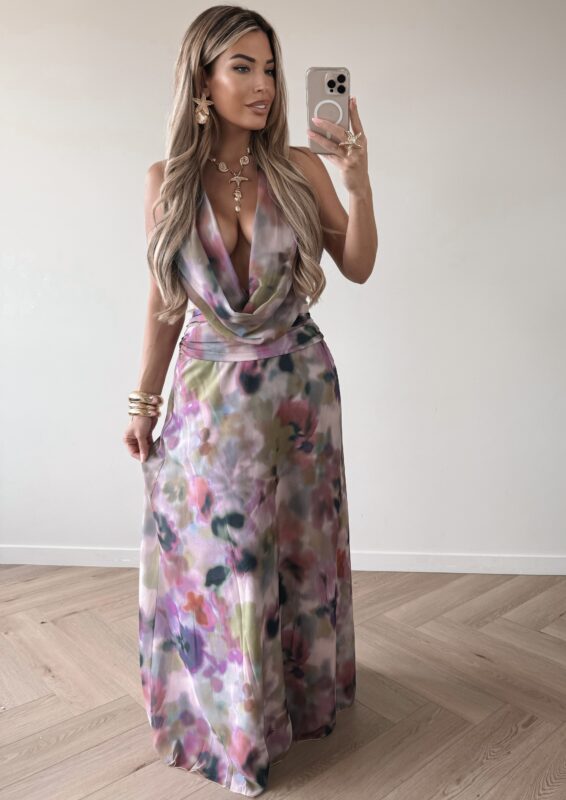 Sunset Long Dress - purple
