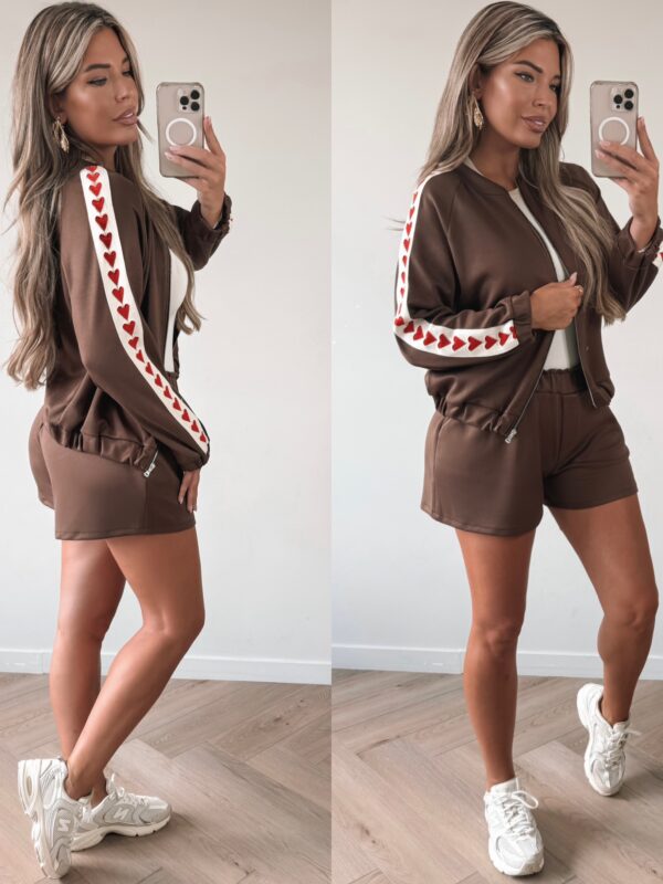 Hearts Jogging set - Brown