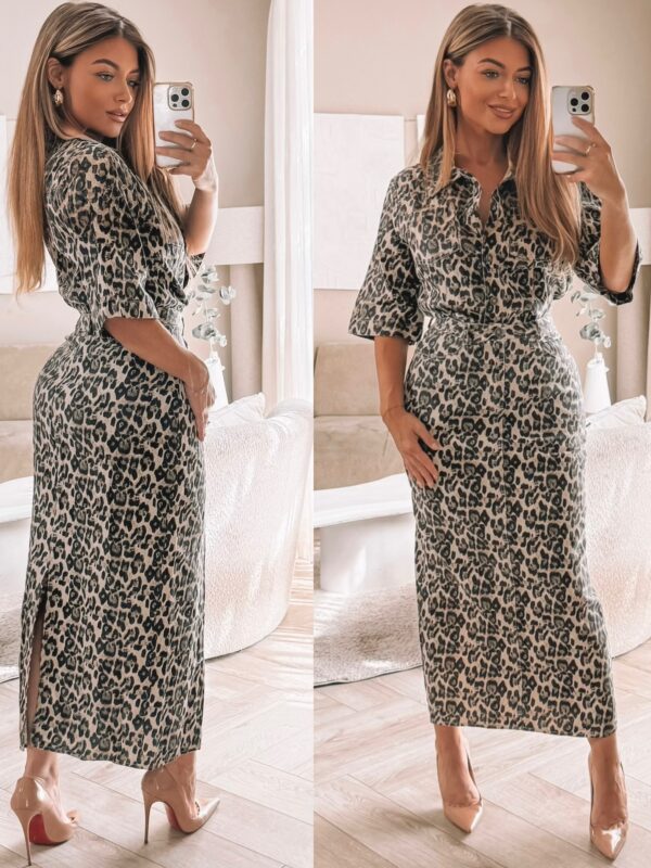 Leopard Denim Set