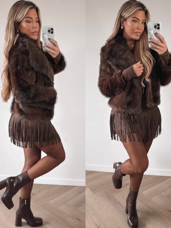 Season Faux fur jacket - Choco
