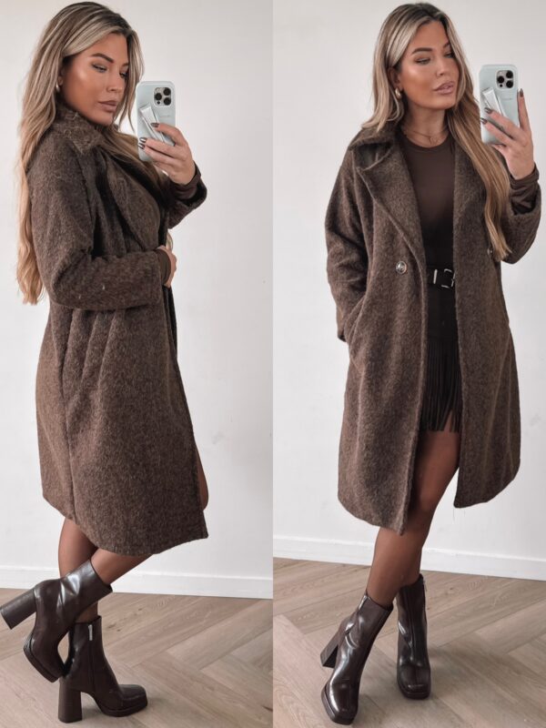 Long Cozy jacket - Choco