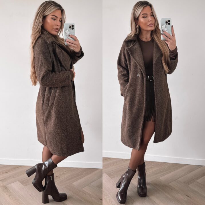 Long Cozy jacket - Choco