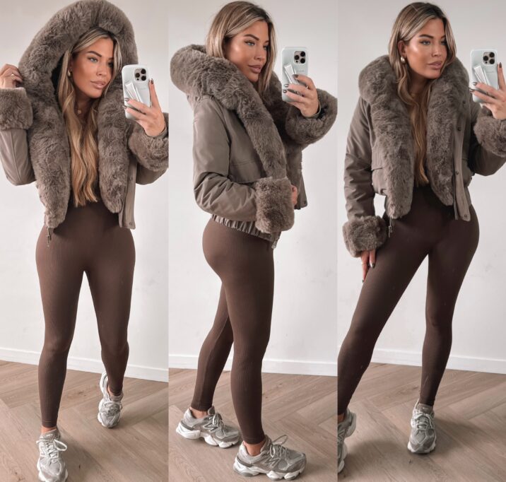 Perfect Furry Winterjacket - Taupe