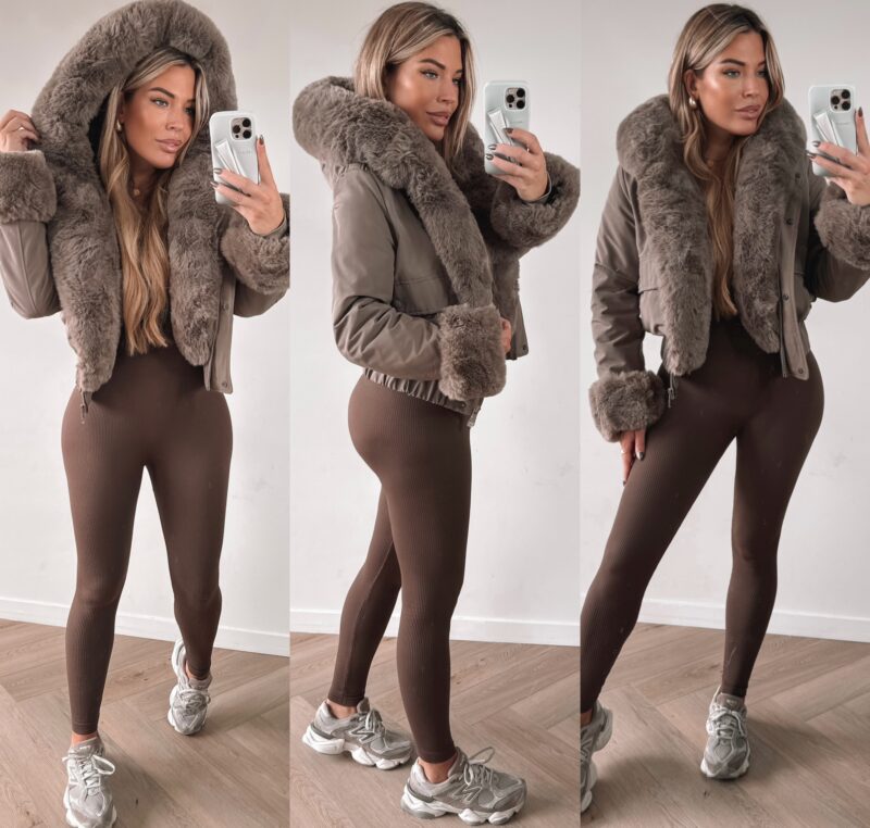 Perfect Furry Winterjacket - Taupe