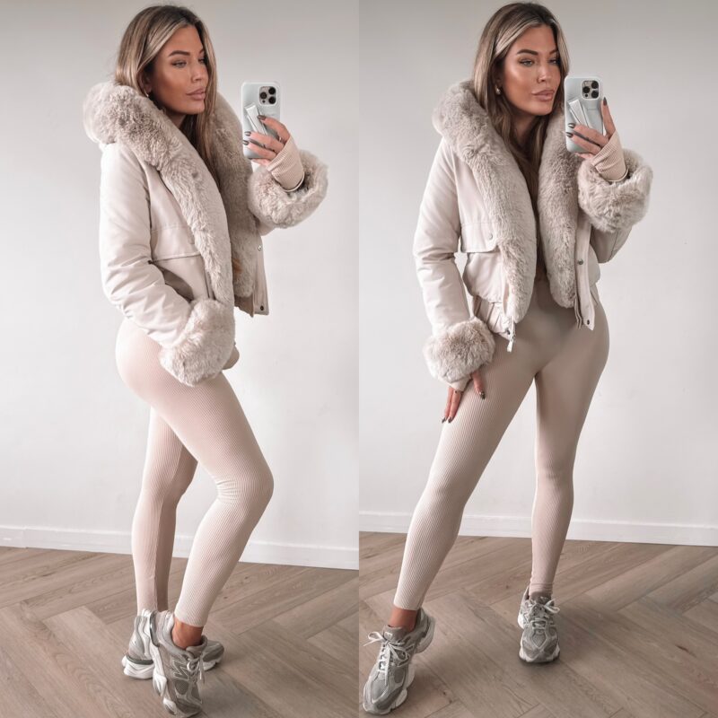 Perfect Furry Winterjacket - Beige