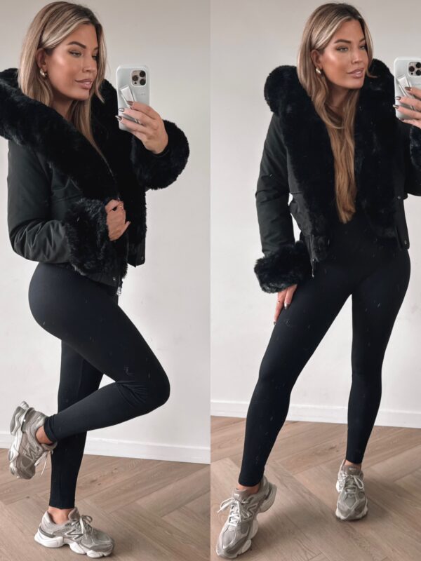 Perfect Furry Winterjacket - Black