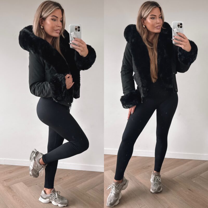 Perfect Furry Winterjacket - Black