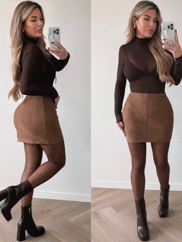 Suede Soho skirt - Camel