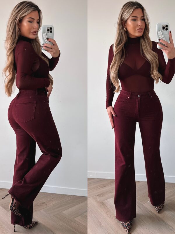 Fabluxe Tall jeans - Bordo