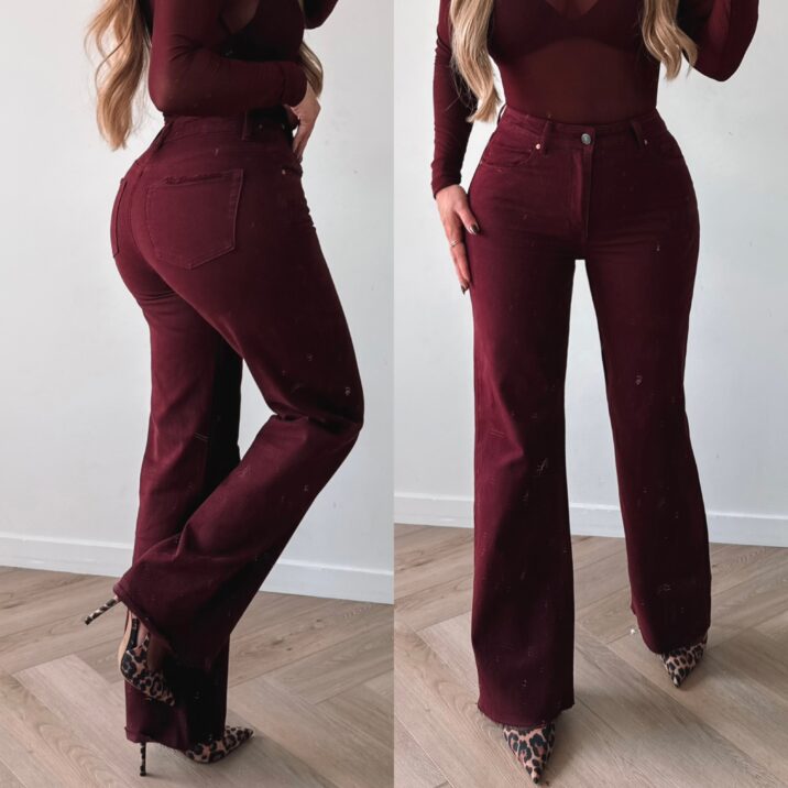 Fabluxe Tall jeans - Bordo