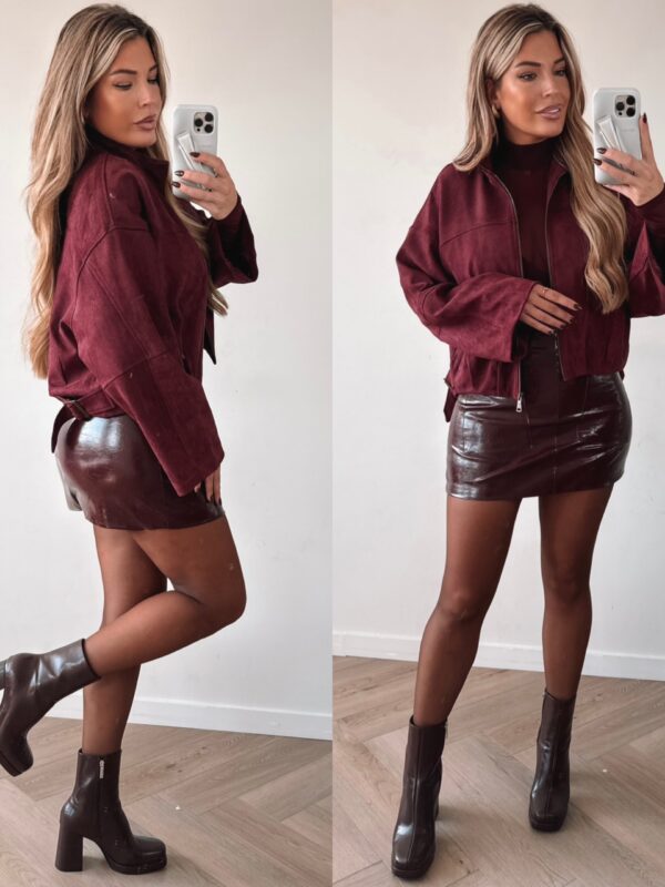 Suede Hills jacket - Bordo