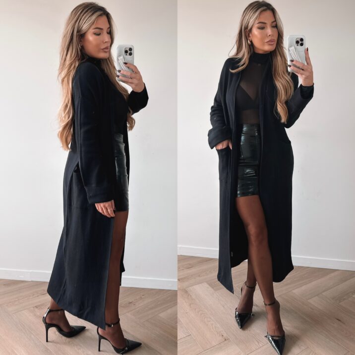Maddie long cardigan - Black