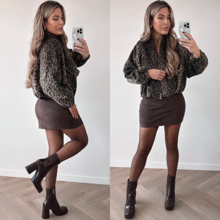 Cozy bomber jacket - Leopard