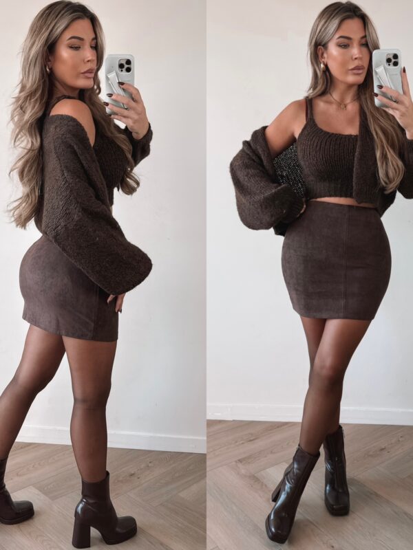 2-Piece cardigan set - Choco