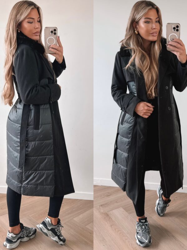 Trenchcoat Winterjacket - Black