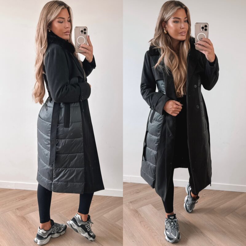 Trenchcoat Winterjacket - Black