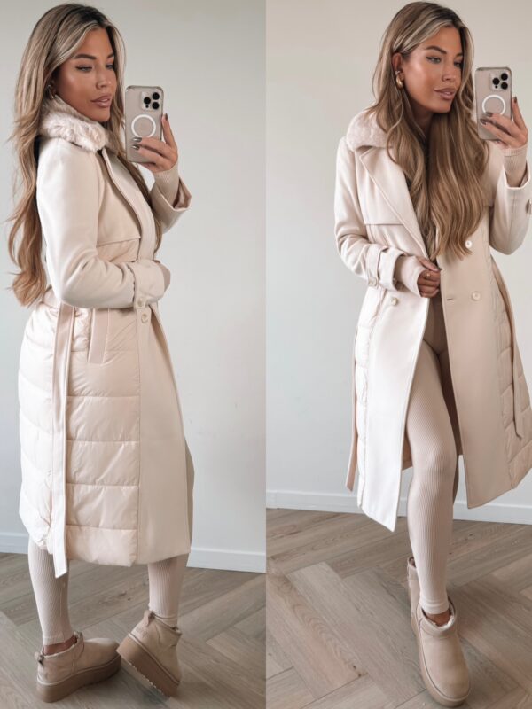 Trenchcoat Winterjacket - Beige
