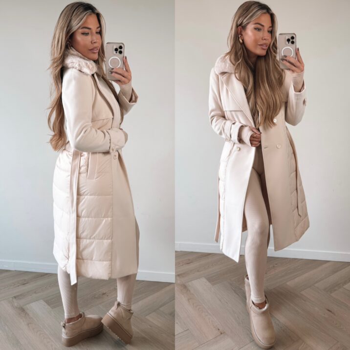 Trenchcoat Winterjacket - Beige