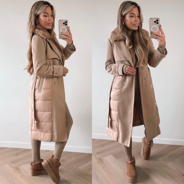 Trenchcoat Winterjacket - Camel