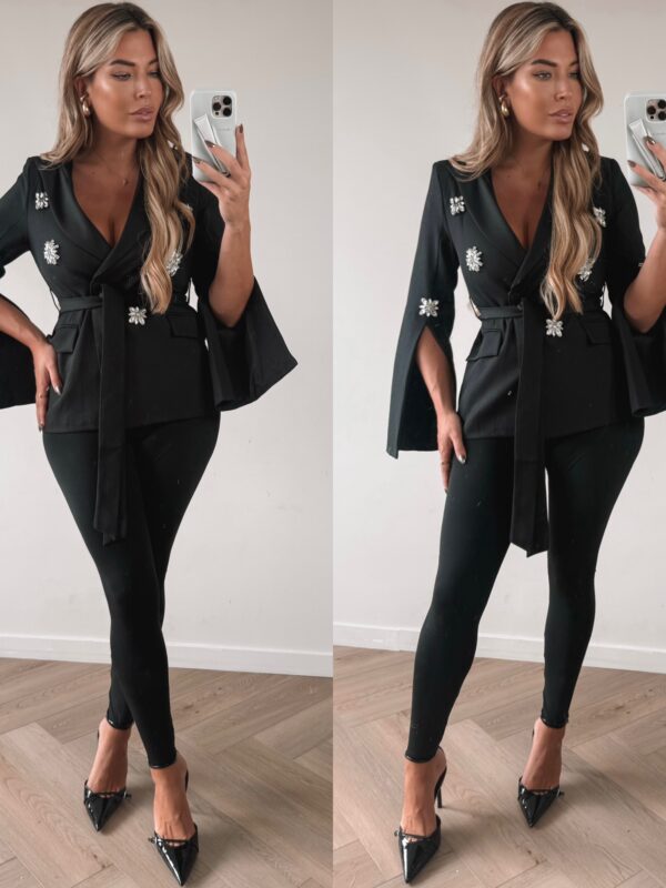 Exclusive diamond blazer - Black