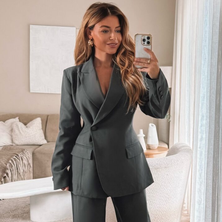 Classic Getailleerde Blazer - Grey