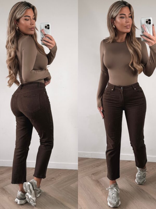 Fabluxe Mom jeans - Brown