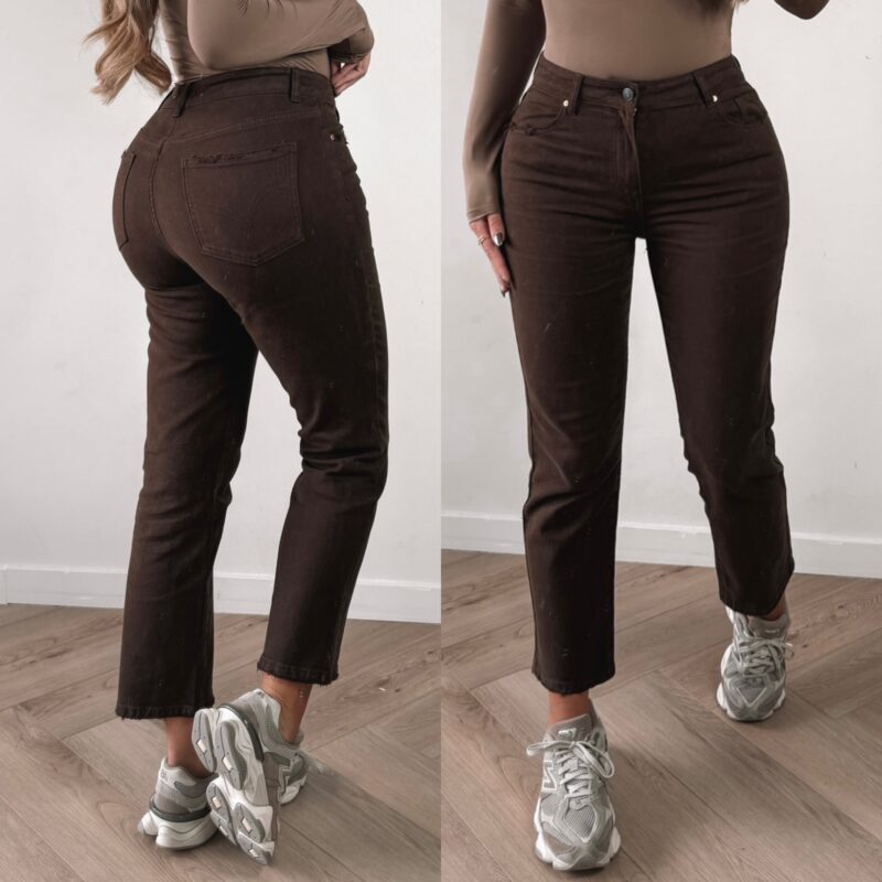 Fabluxe Mom jeans - Brown