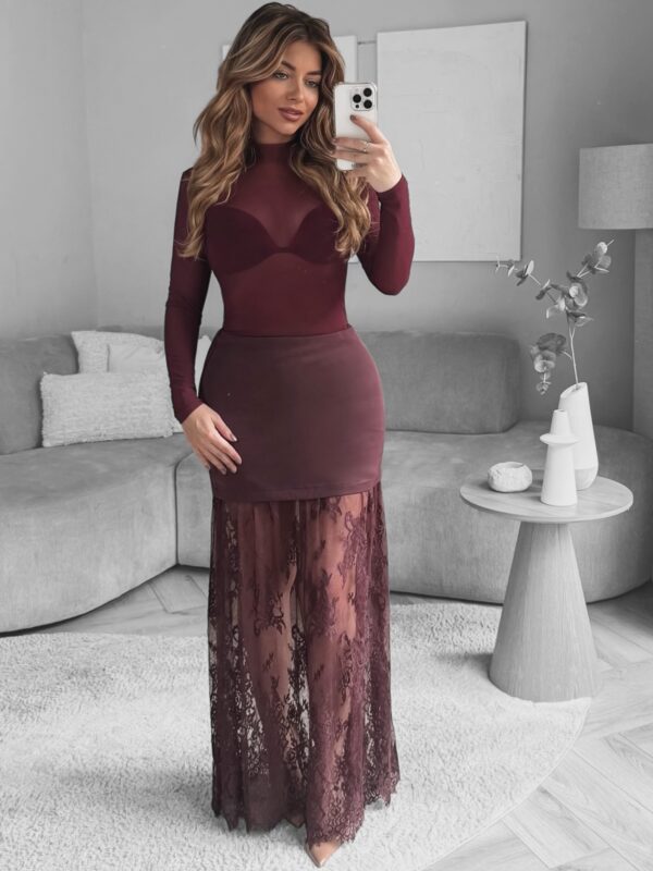 Lace Skirt - Bordeaux