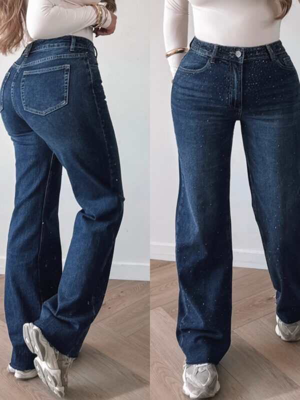 Fabluxe Diamond wide leg jeans - Darkblue