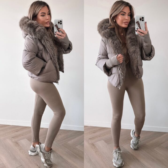 Keep me Warm Winterjacket - Taupe