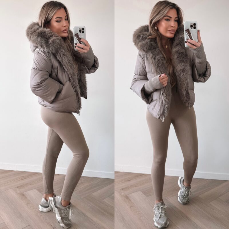 Keep me Warm Winterjacket - Taupe