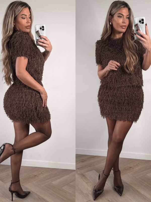 Fluffy Lurex Top - Choco