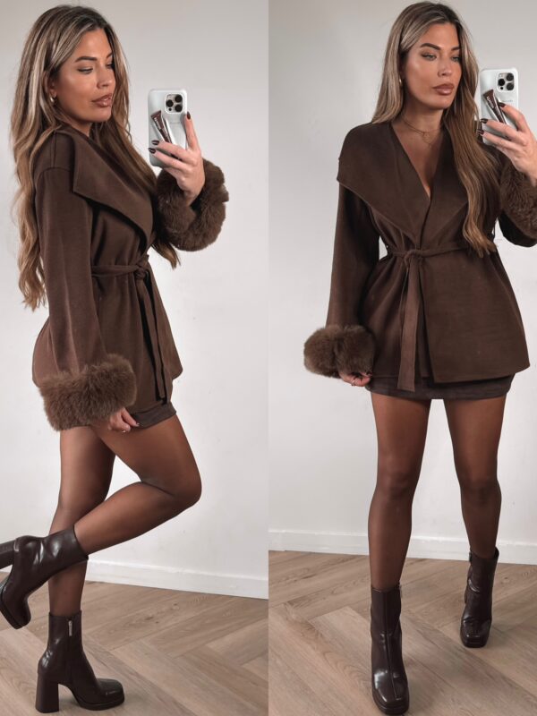 Furry Trenchcoat - Choco