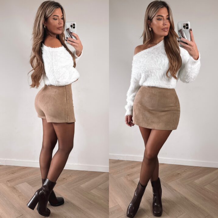 Serena Furry sweater - White