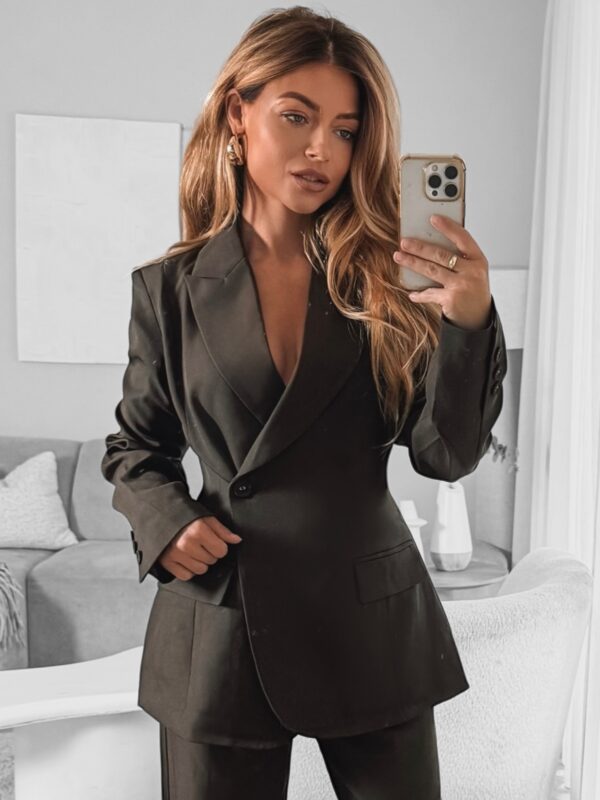 Classic Getailleerde Blazer - Choco