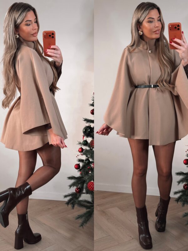 Belted Cape - Nude