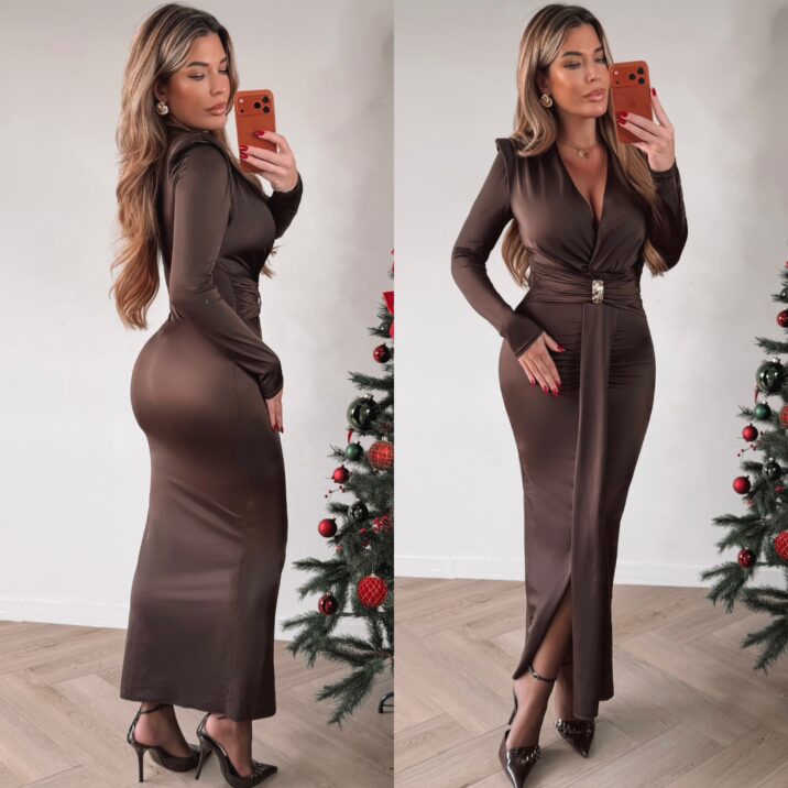 Maxi Glam dress - Choco