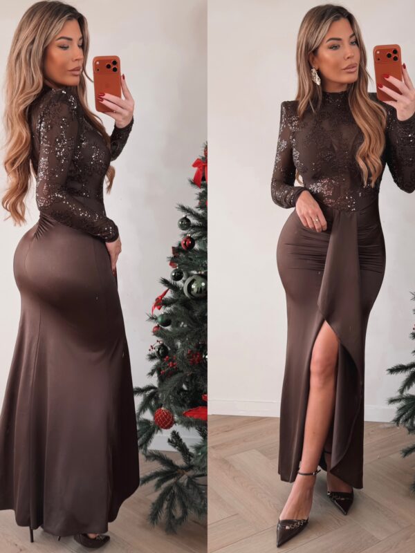 Sequin Luxury Dress - Choco