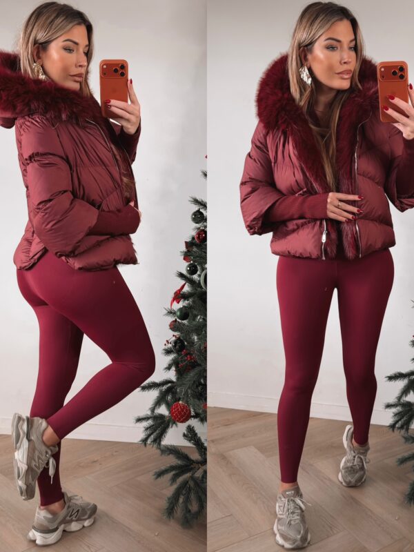 Fashion Furry Winterjacket - Bordeaux
