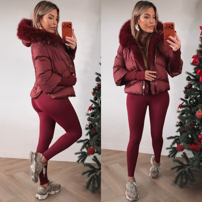 Fashion Furry Winterjacket - Bordeaux
