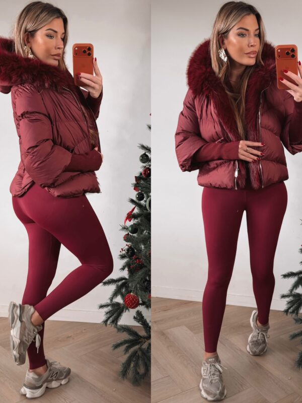 Fashion Furry Winterjacket - Bordeaux