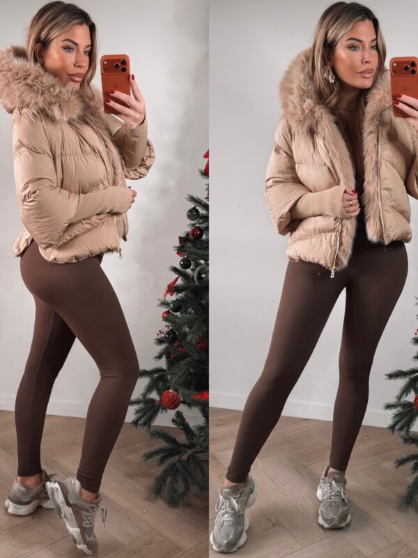 Fashion Furry Winterjacket - Beige