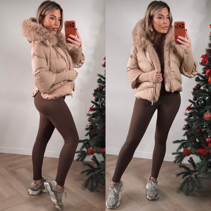 Fashion Furry Winterjacket - Beige