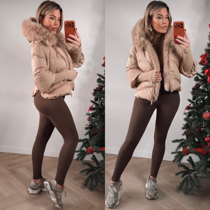 Fashion Furry Winterjacket - Beige