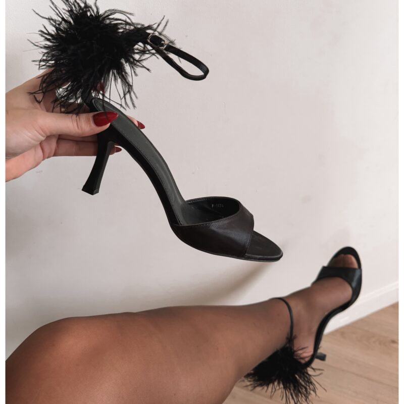 Feather Back Heels - black