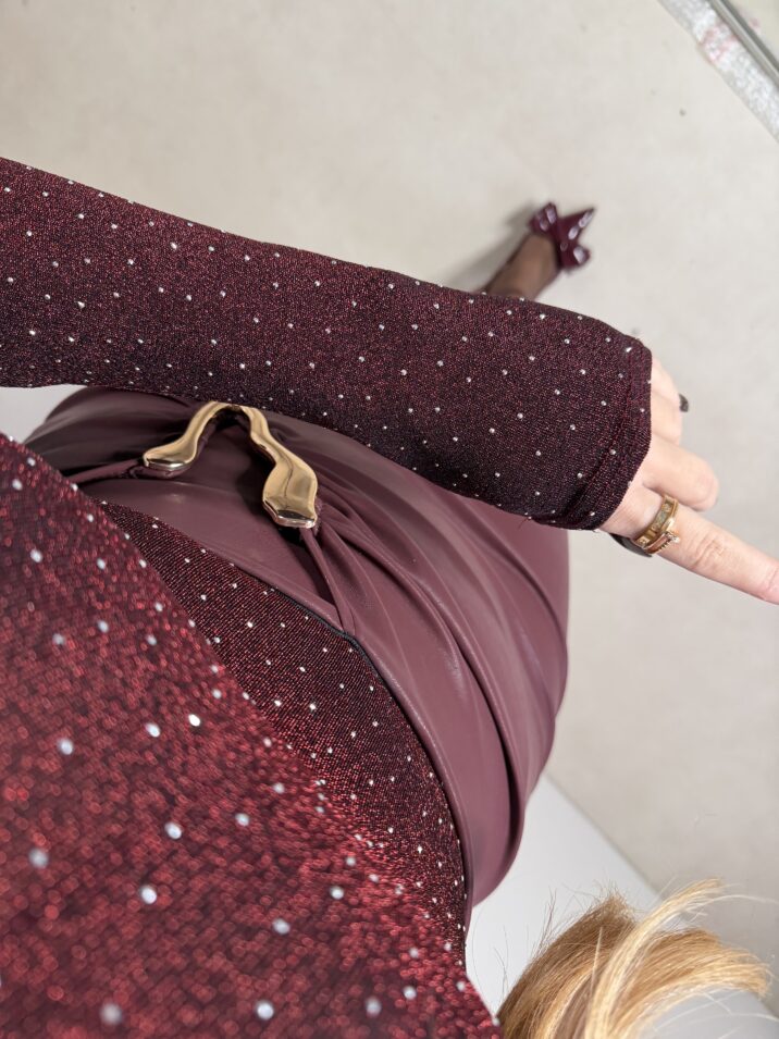 Glam shine body  - Bordo