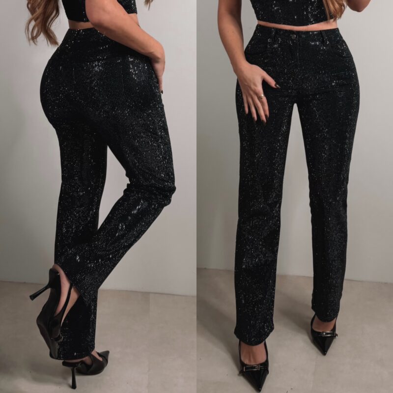 Diamond all over Jeans - Black