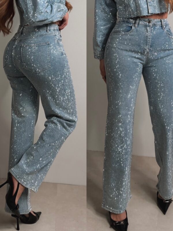 Diamond all over Jeans - Blue